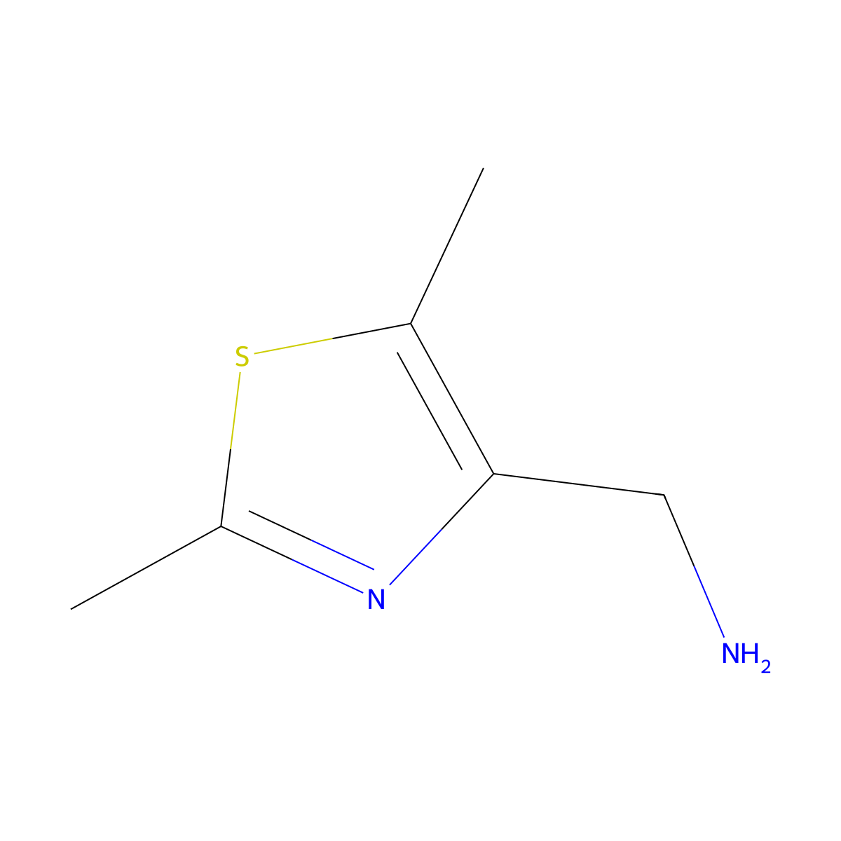 (Dimethyl-1,3-thiazol-4-yl)methanamine molecular structure, CAS 1423032-00-1