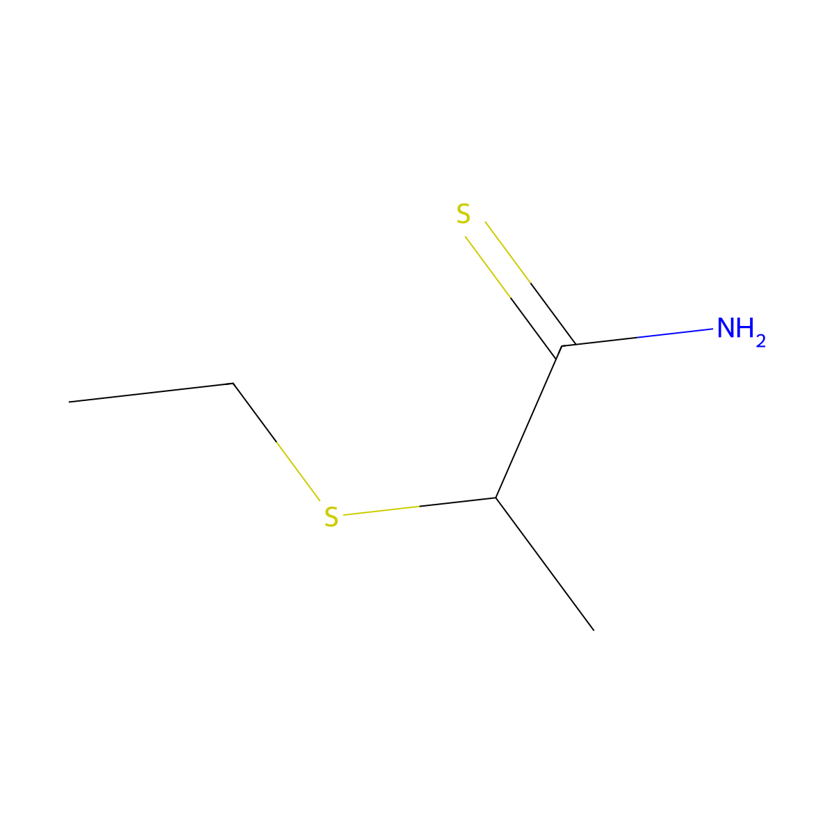 2-(Ethylsulfanyl)propanethioamide molecular structure, CAS 1423032-01-2