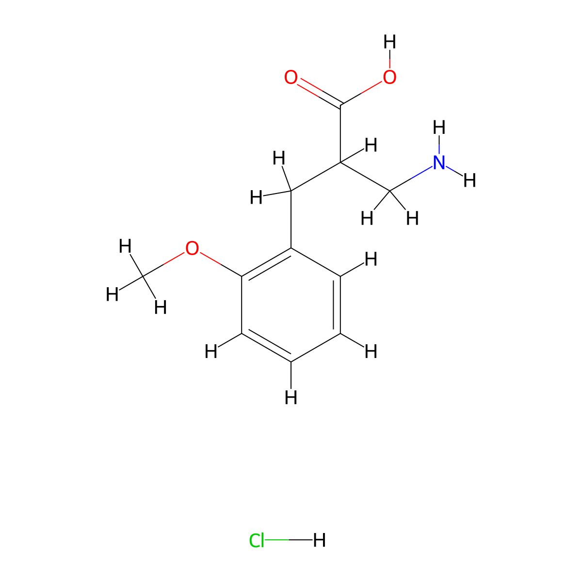 3-Amino-2-[(2-methoxyphenyl)methyl]propanoic acid hydrochloride molecular structure, CAS 1423032-15-8