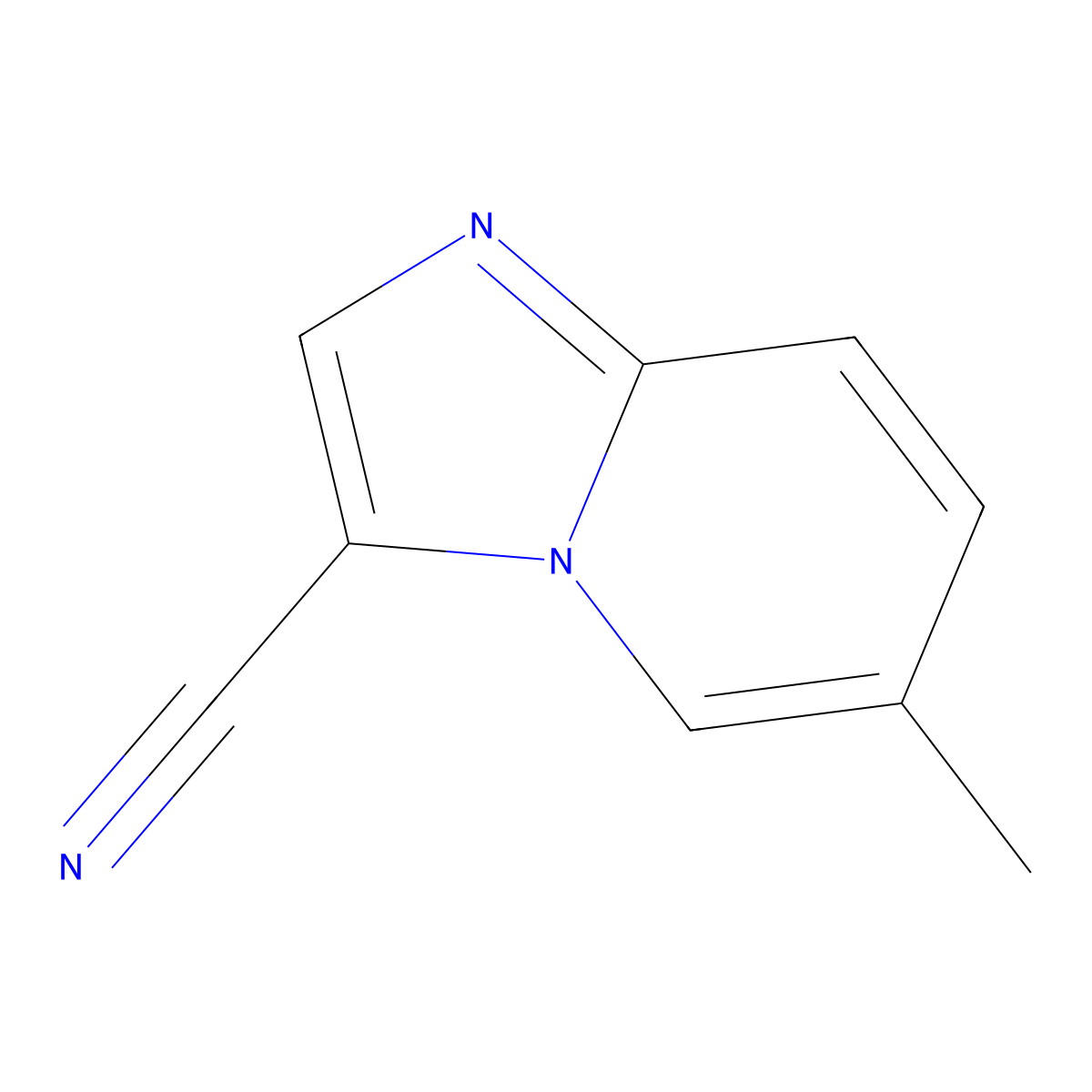 6-Methylimidazo[1,2-a]pyridine-3-carbonitrile molecular structure, CAS 1423032-21-6