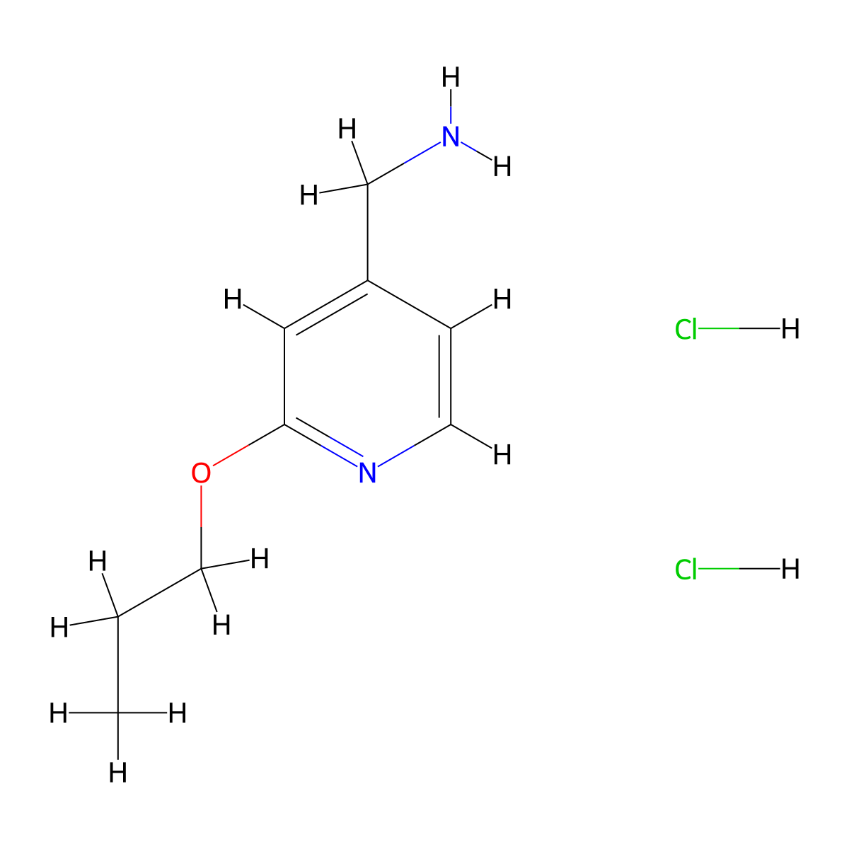(2-Propoxypyridin-4-yl)methanamine dihydrochloride molecular structure, CAS 1423032-22-7