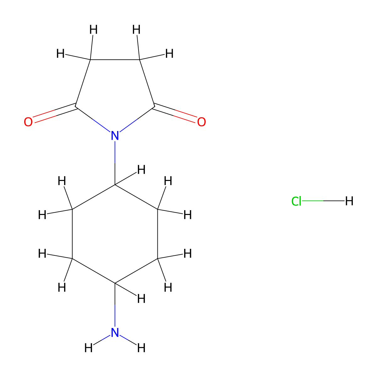 1-(4-Aminocyclohexyl)pyrrolidine-2,5-dione hydrochloride molecular structure, CAS 1423032-27-2