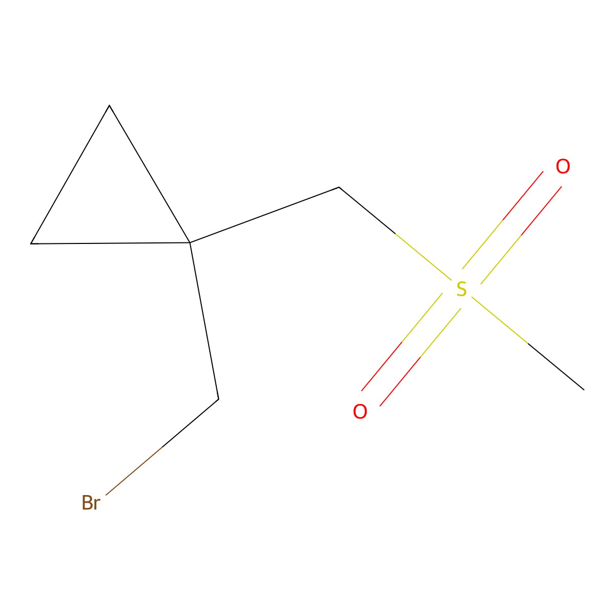 1-(Bromomethyl)-1-(methanesulfonylmethyl)cyclopropane molecular structure, CAS 1423032-35-2