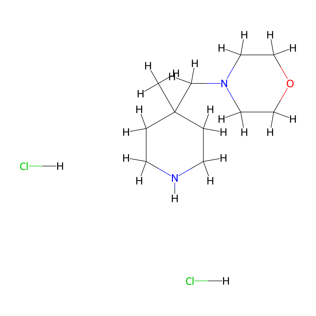 4-[(4-Methylpiperidin-4-yl)methyl]morpholine dihydrochloride molecular structure, CAS 1423032-40-9