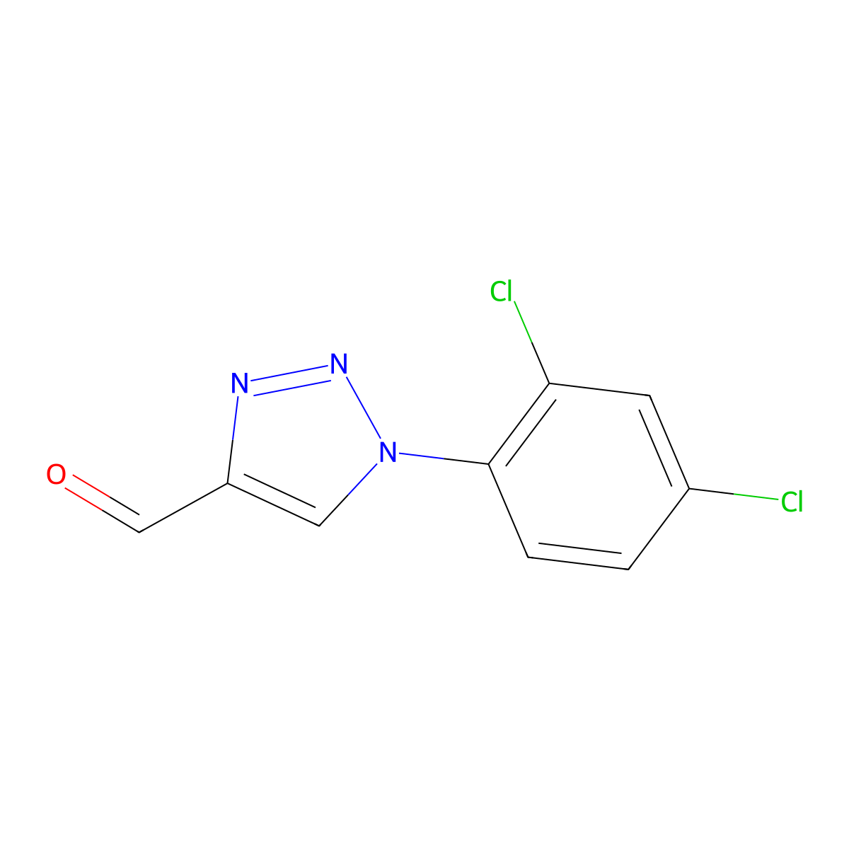 1H-1,2,3-Triazole-4-carboxaldehyde, 1-(2,4-dichlorophenyl)- molecular structure, CAS 1423032-41-0