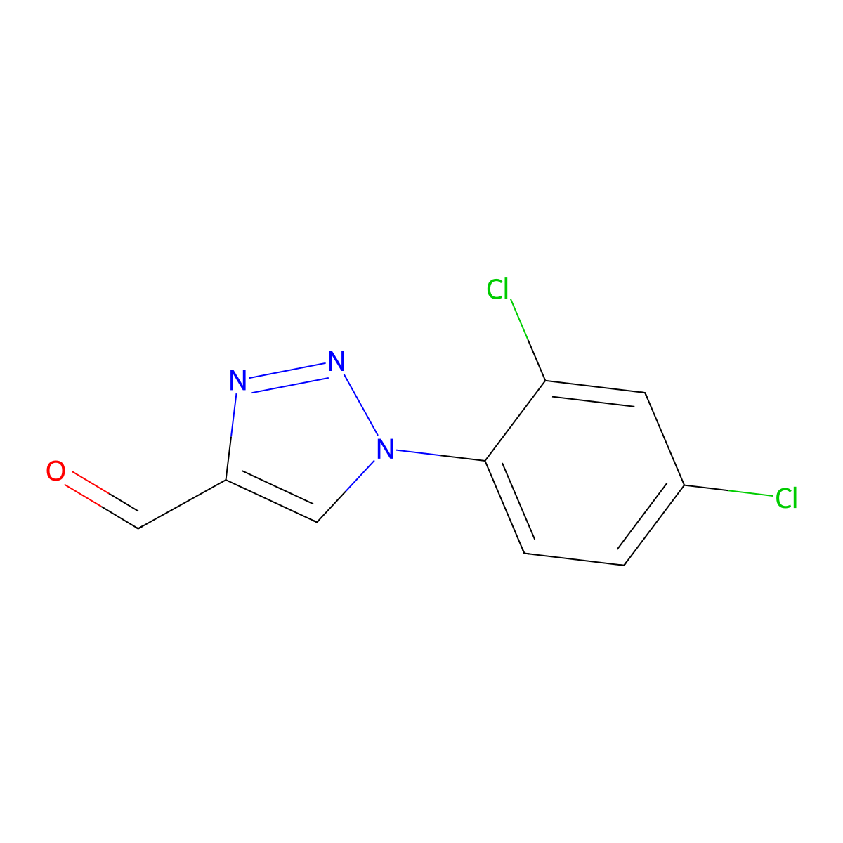 1H-1,2,3-Triazole-4-carboxaldehyde, 1-(2,4-dichlorophenyl)- molecular structure, CAS 1423032-41-0
