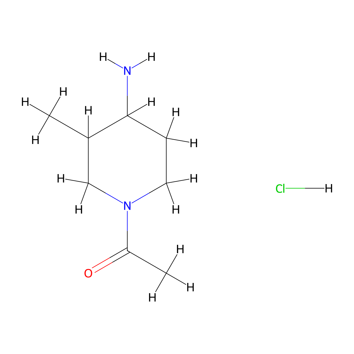 1-(4-Amino-3-methylpiperidin-1-yl)ethan-1-one hydrochloride molecular structure, CAS 1423032-44-3