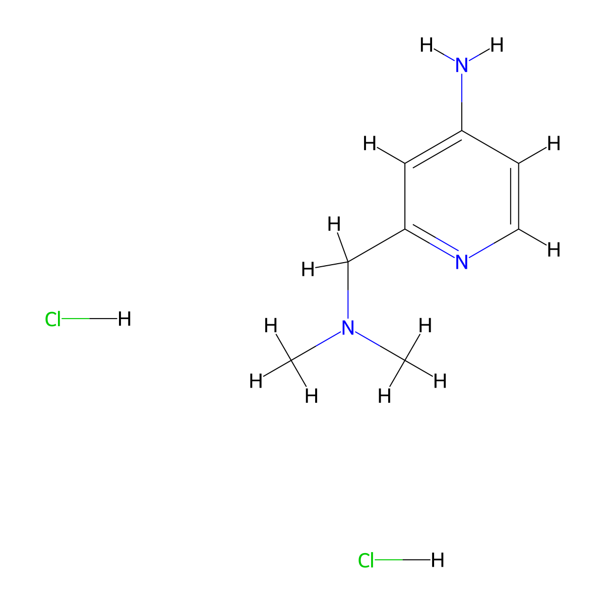 2-((Dimethylamino)methyl)pyridin-4-amine dihydrochloride molecular structure, CAS 1423032-46-5