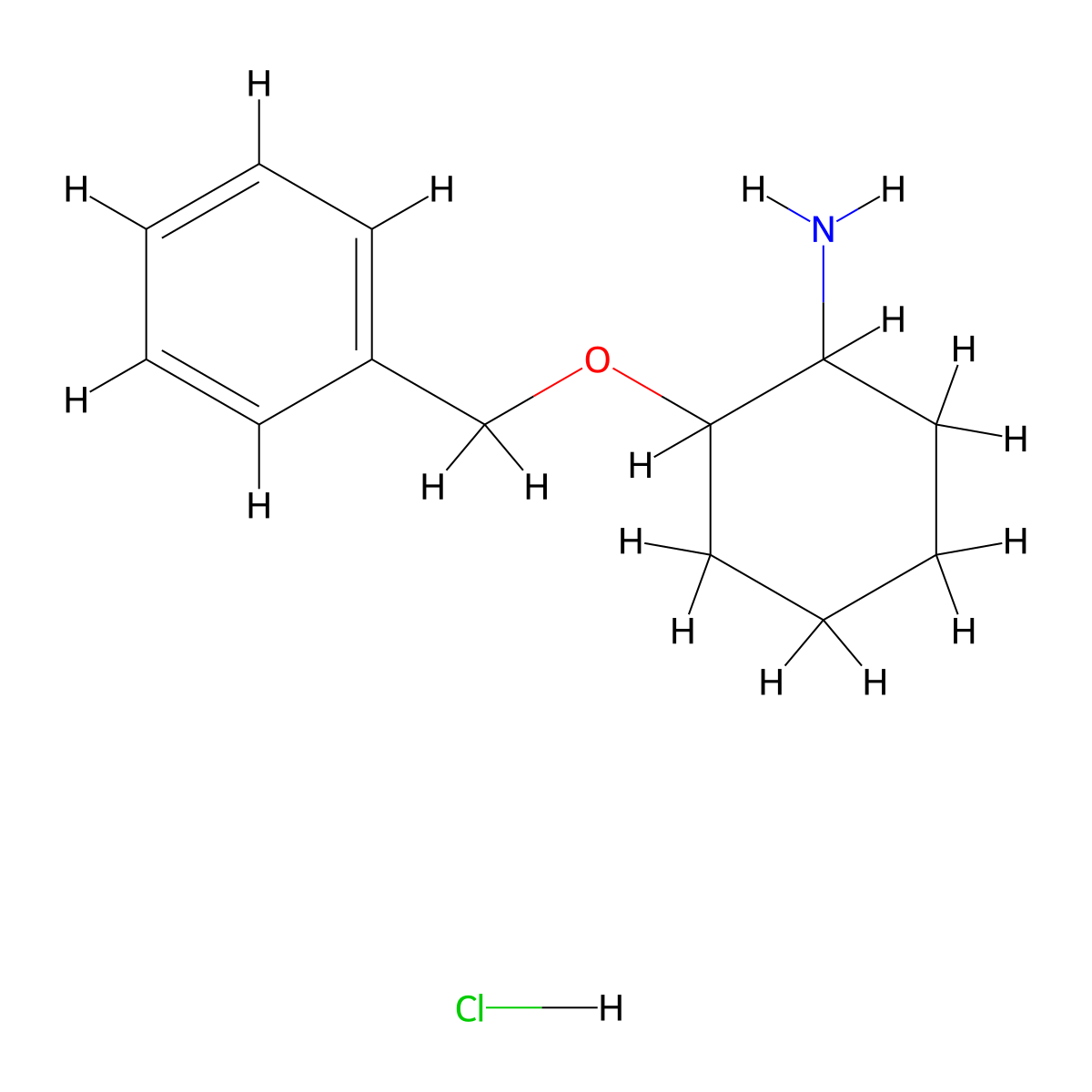 2-(Benzyloxy)cyclohexan-1-amine hydrochloride molecular structure, CAS 1423032-51-2