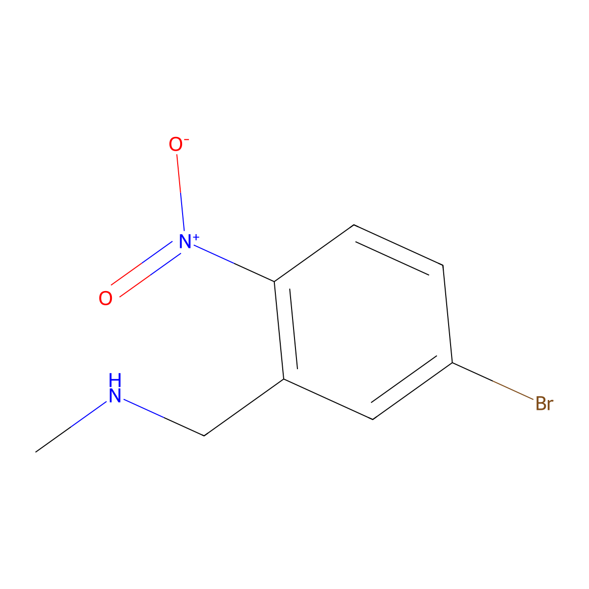 [(5-Bromo-2-nitrophenyl)methyl](methyl)amine molecular structure, CAS 1423032-52-3