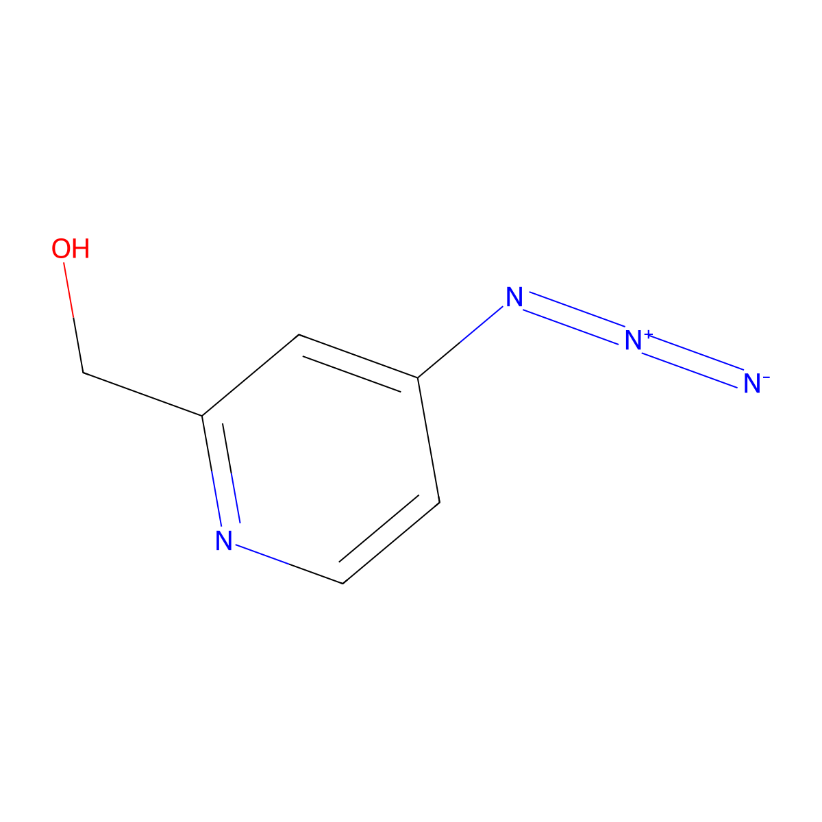 (4-Azidopyridin-2-yl)methanol molecular structure, CAS 1423032-60-3