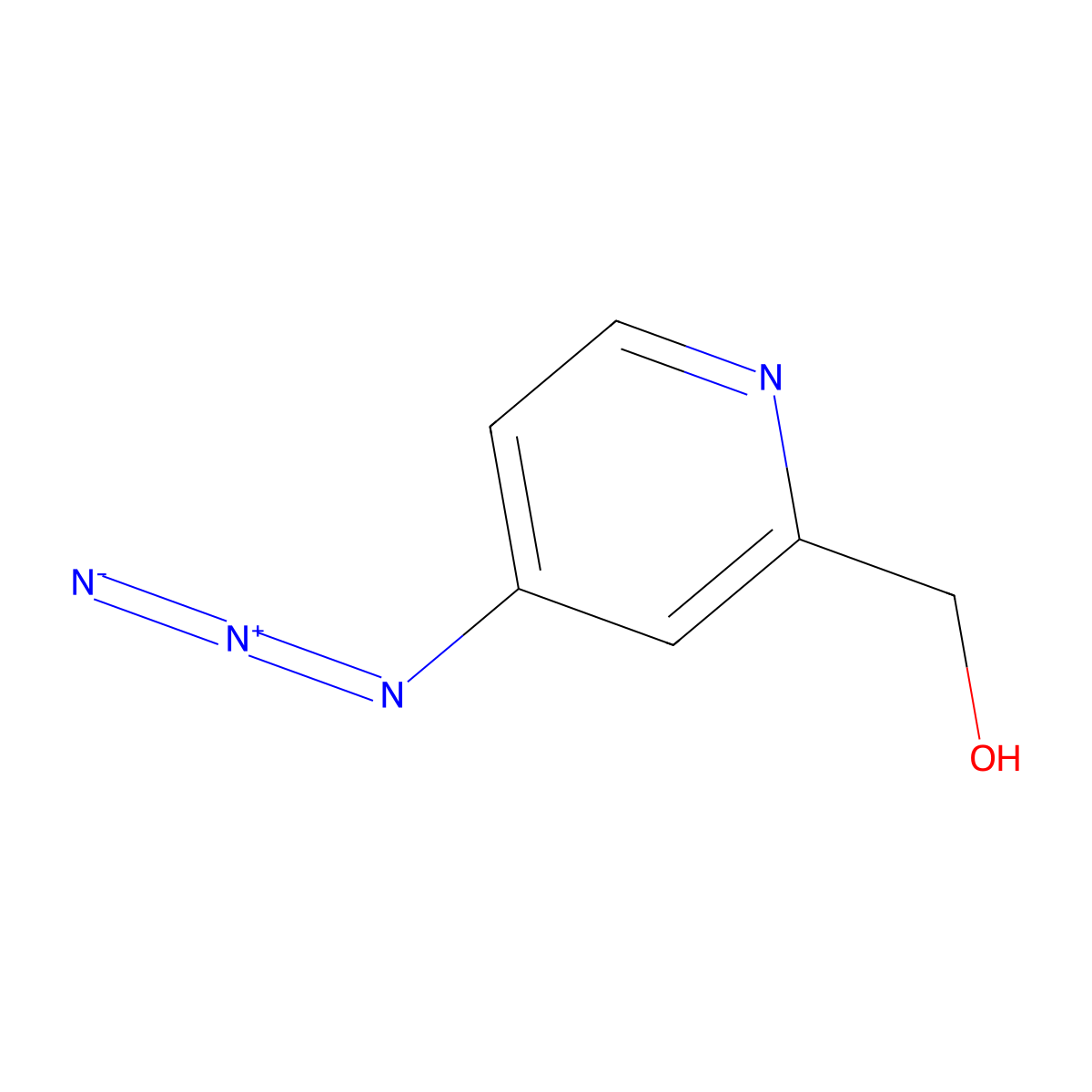 (4-Azidopyridin-2-yl)methanol molecular structure, CAS 1423032-60-3