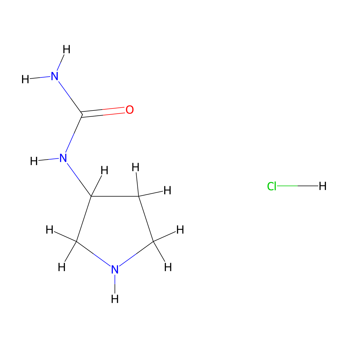 1-(Pyrrolidin-3-yl)urea hydrochloride molecular structure, CAS 1423032-78-3
