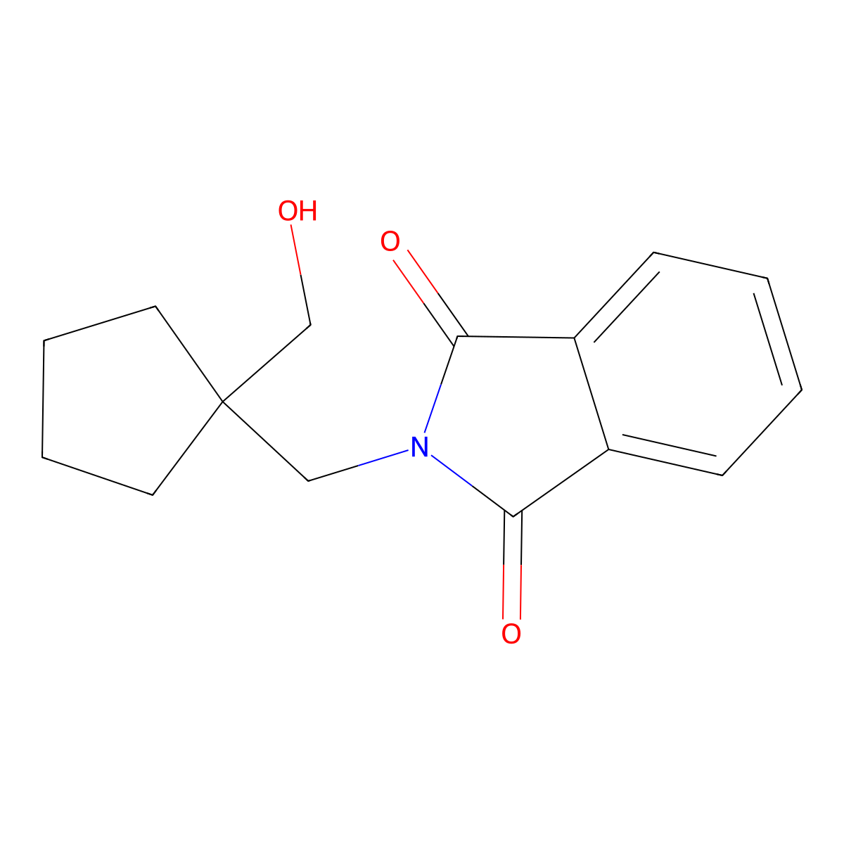 2-{[1-(hydroxymethyl)cyclopentyl]methyl}-2,3-dihydro-1H-isoindole-1,3-dione molecular structure, CAS 1423032-83-0
