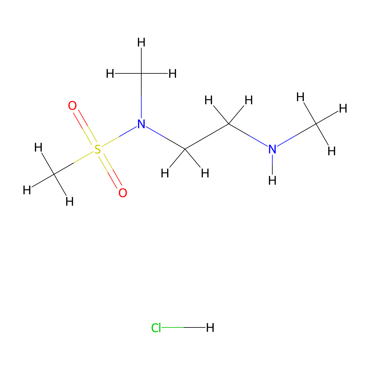 N-methyl-N-[2-(methylamino)ethyl]methanesulfonamide hydrochloride molecular structure, CAS 1423032-84-1