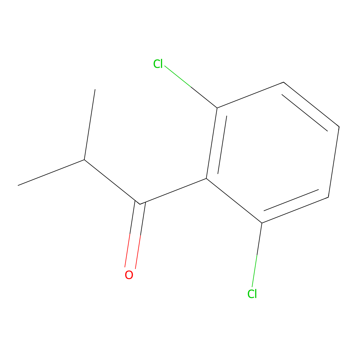 1-(2,6-Dichlorophenyl)-2-methylpropan-1-one molecular structure, CAS 1423032-98-7