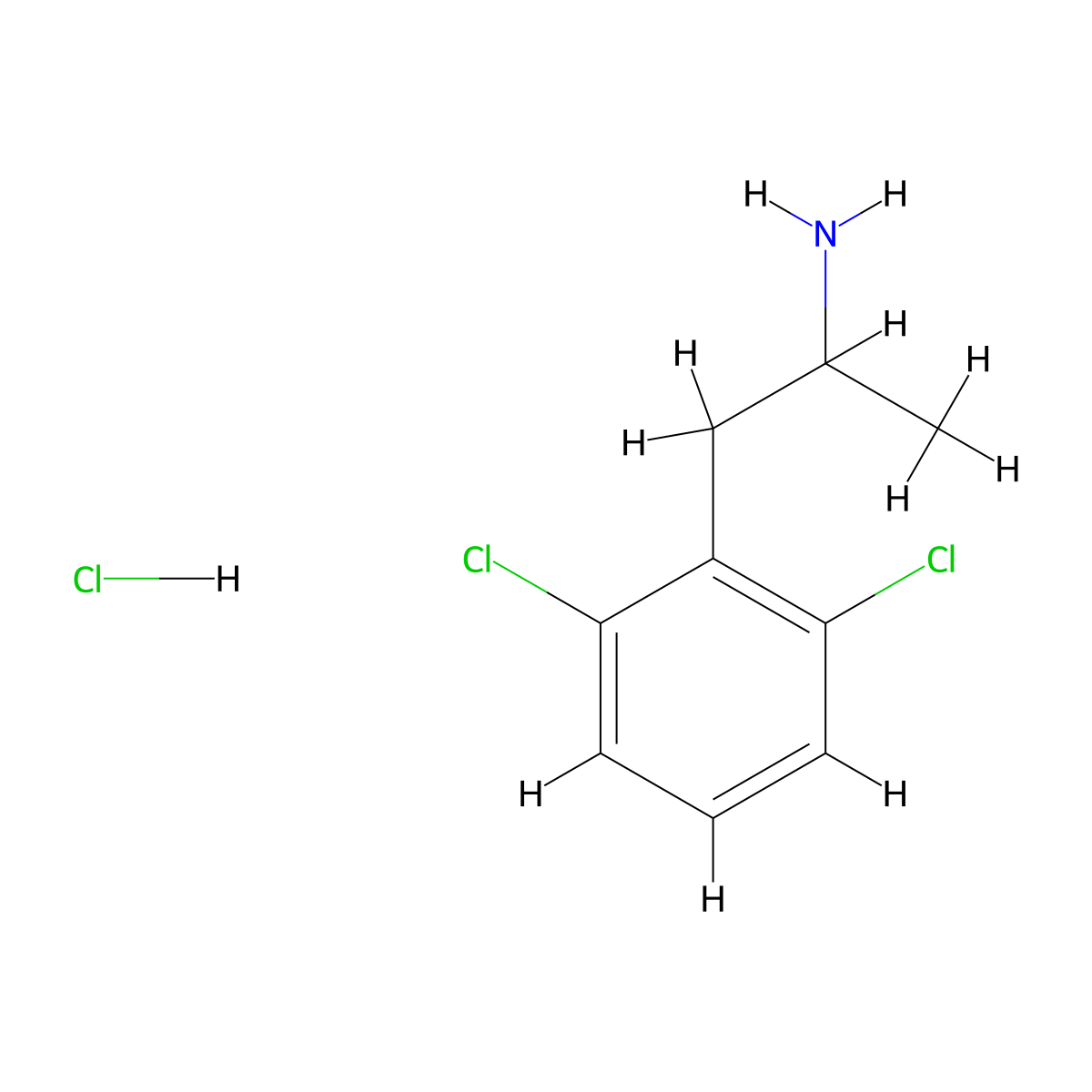 1-(2,6-Dichlorophenyl)propan-2-amine hydrochloride molecular structure, CAS 1423033-17-3