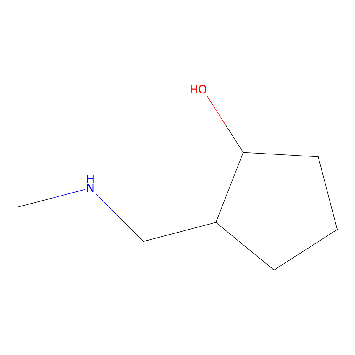 2-[(Methylamino)methyl]cyclopentan-1-ol molecular structure, CAS 1423033-26-4