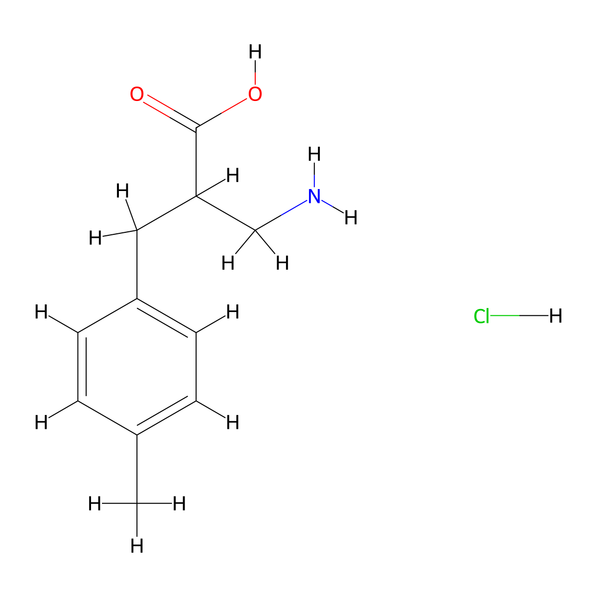 3-Amino-2-[(4-methylphenyl)methyl]propanoic acid hydrochloride molecular structure, CAS 1423033-27-5