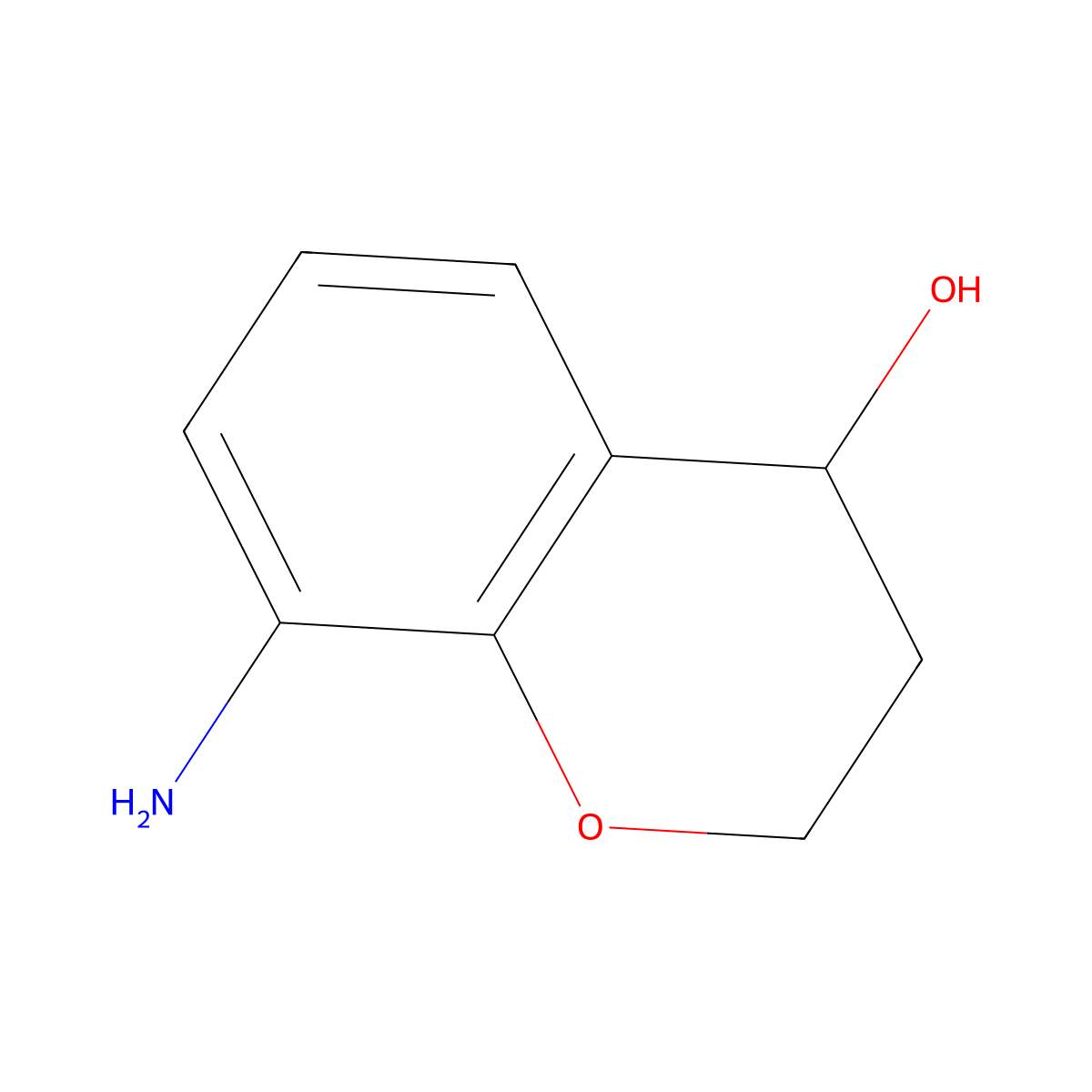 8-amino-3,4-dihydro-2H-1-benzopyran-4-ol molecular structure, CAS 1423033-30-0