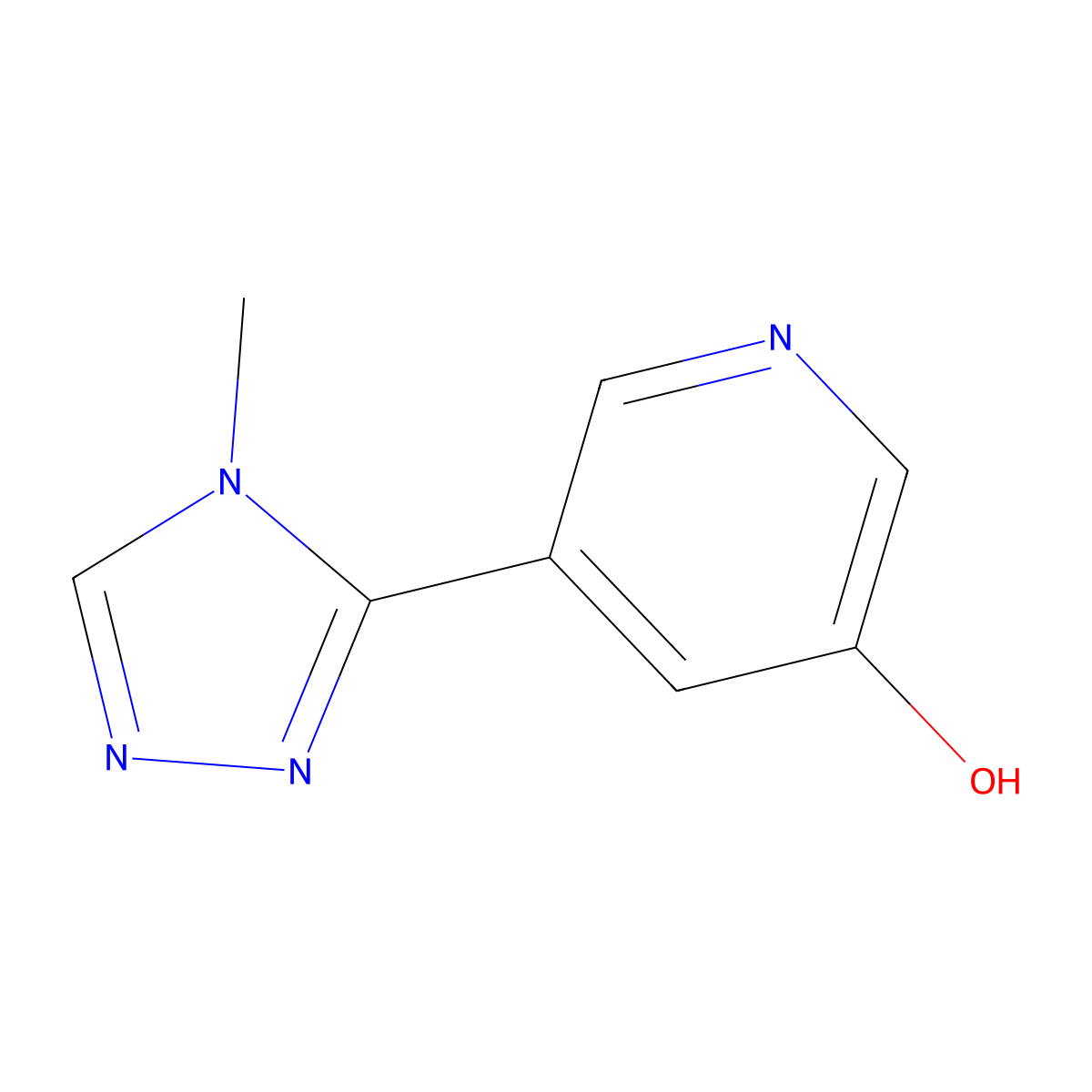 5-(4-methyl-4H-1,2,4-triazol-3-yl)pyridin-3-ol molecular structure, CAS 1423033-32-2