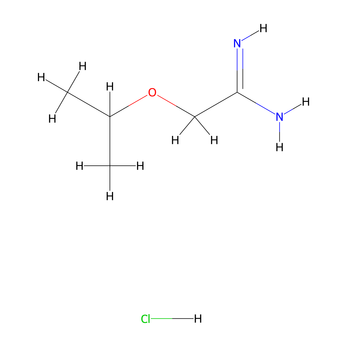 2-(Propan-2-yloxy)ethanimidamide hydrochloride molecular structure, CAS 1423033-48-0