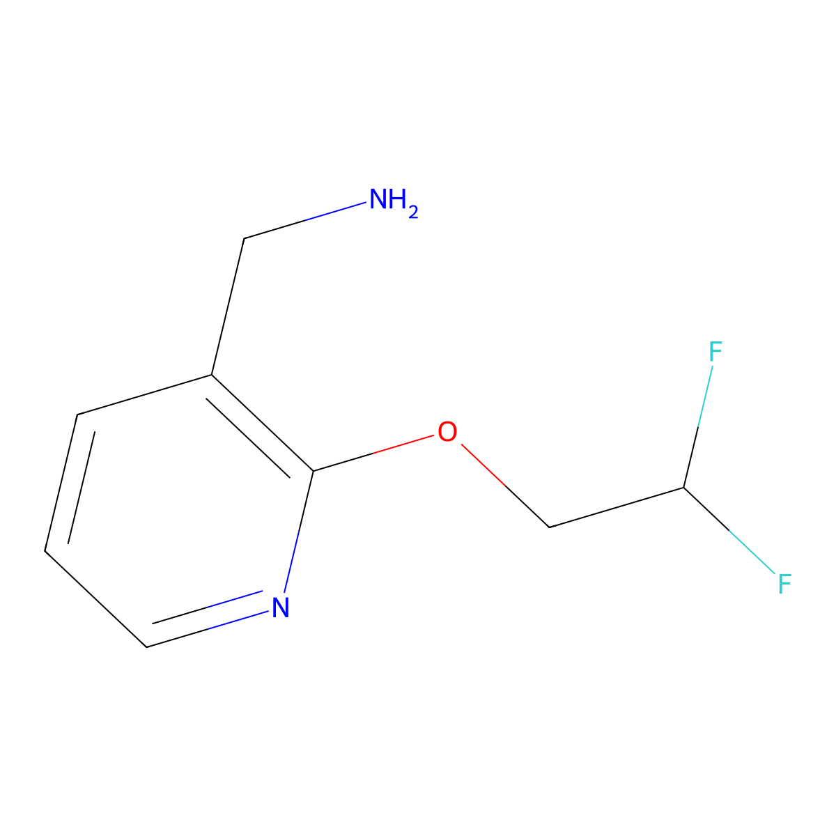 [2-(2,2-Difluoroethoxy)pyridin-3-yl]methanamine molecular structure, CAS 1423033-53-7