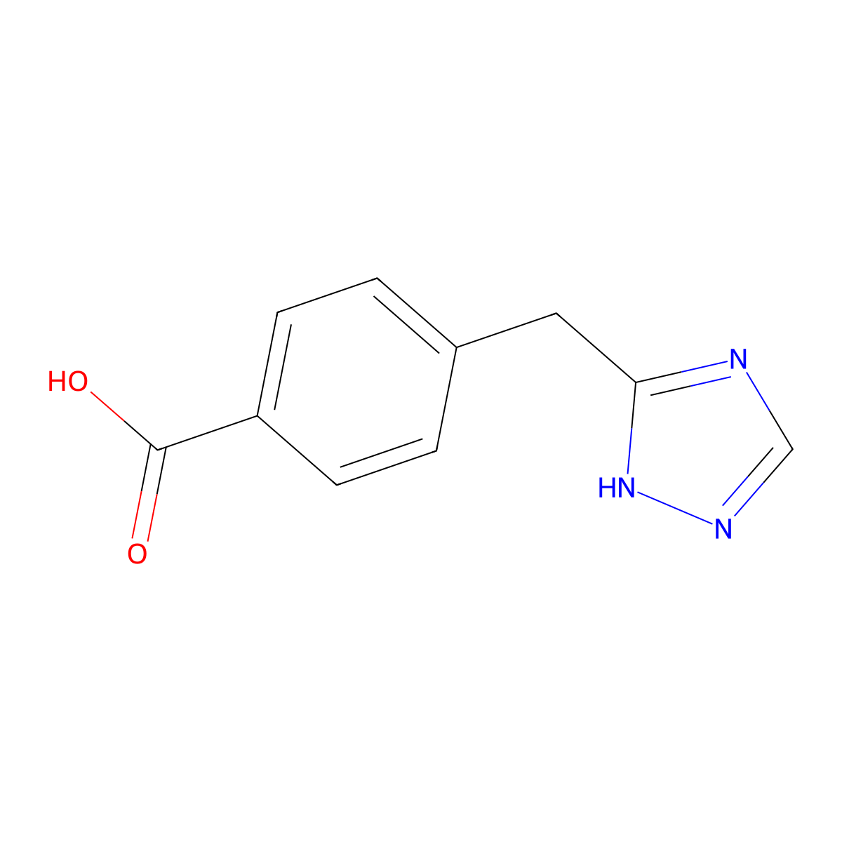 4-(4H-1,2,4-triazol-3-ylmethyl)benzoic acid molecular structure, CAS 1423033-63-9