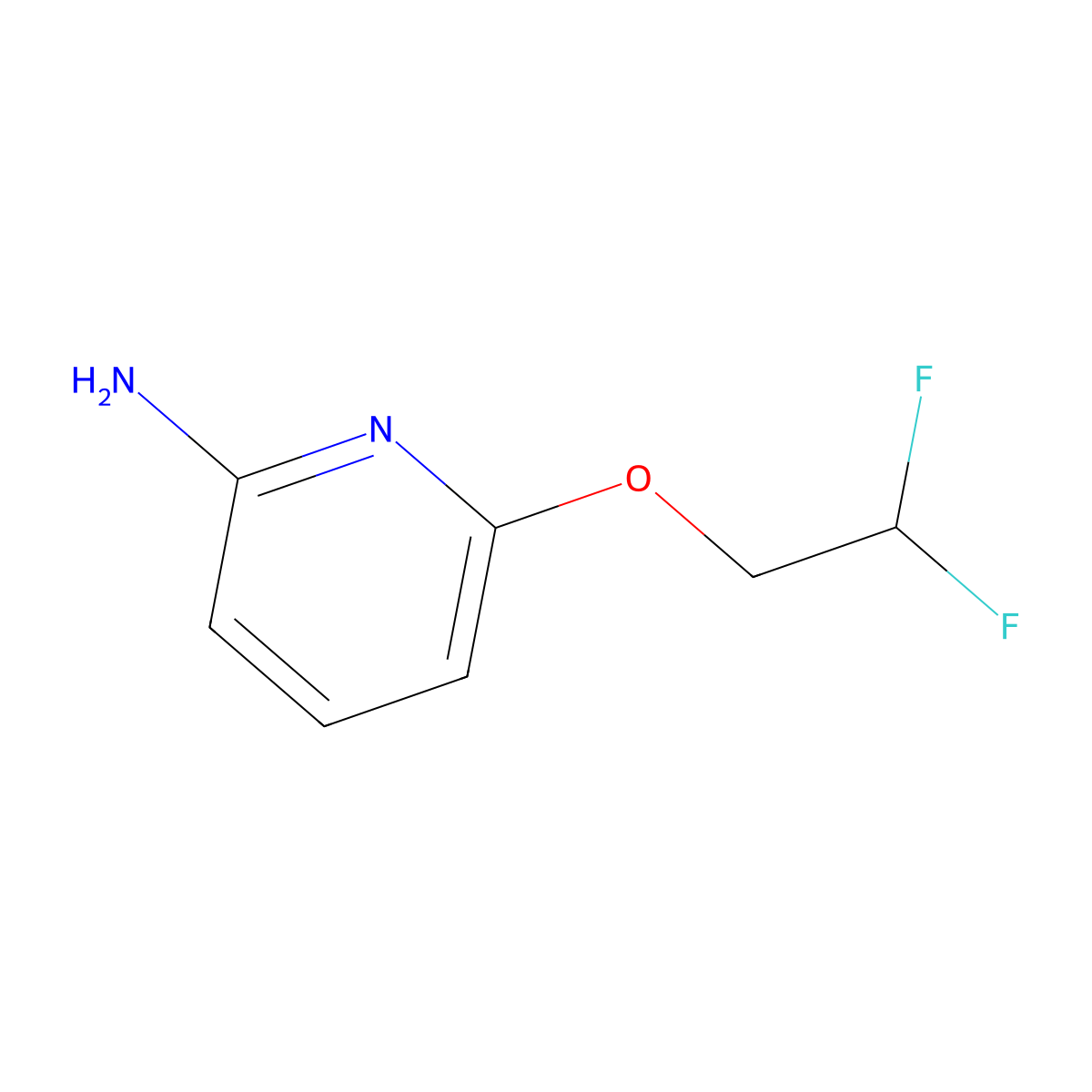 6-(2,2-Difluoroethoxy)pyridin-2-amine molecular structure, CAS 1423033-69-5