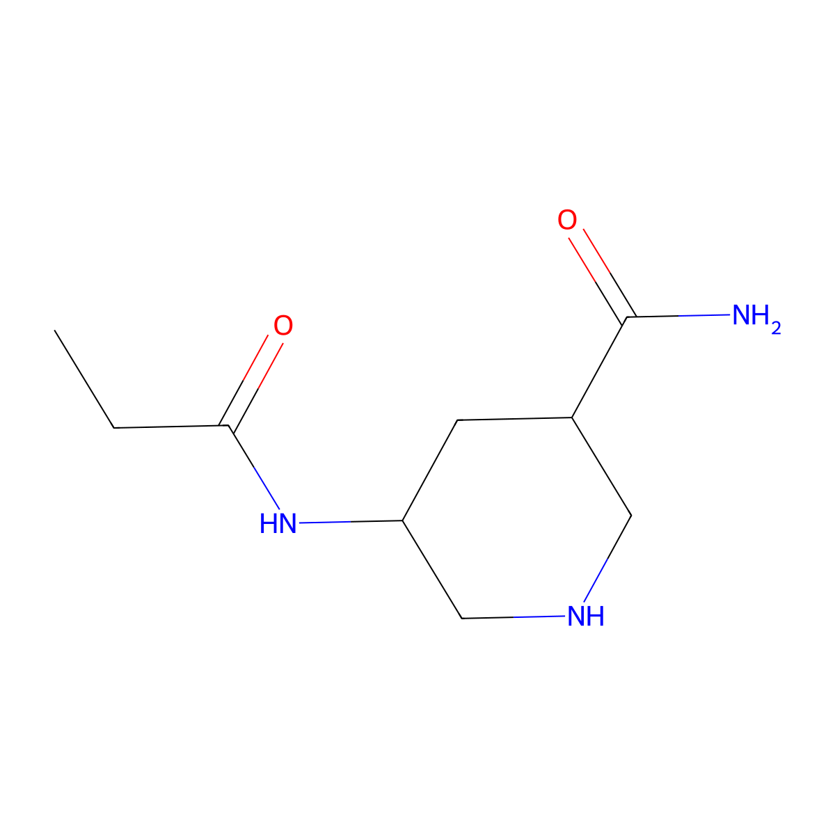 5-Propanamidopiperidine-3-carboxamide molecular structure, CAS 1423033-72-0