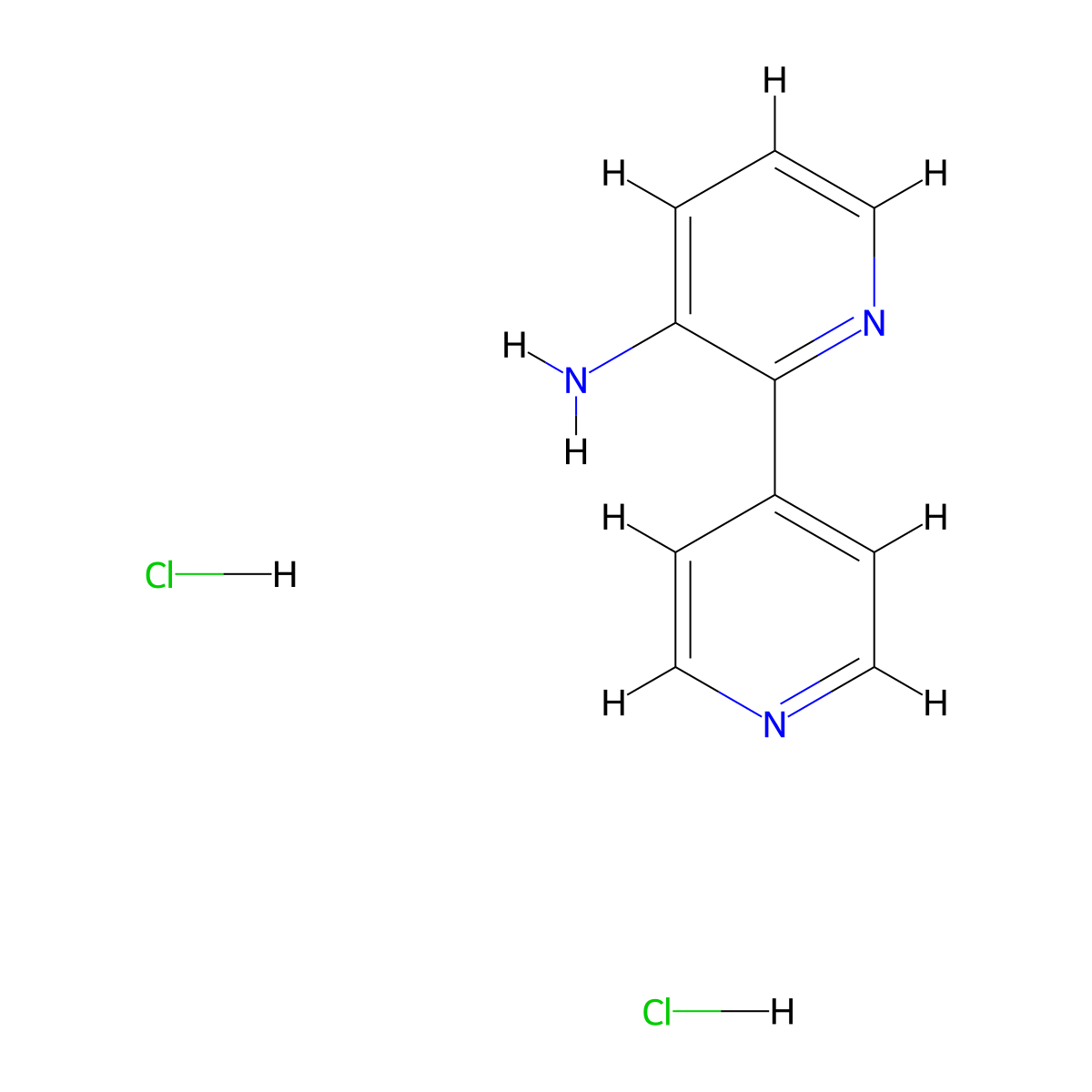 2-(Pyridin-4-yl)pyridin-3-amine dihydrochloride molecular structure, CAS 1423033-73-1