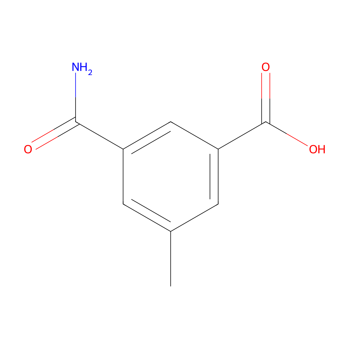 3-Carbamoyl-5-methylbenzoic acid molecular structure, CAS 1423033-74-2