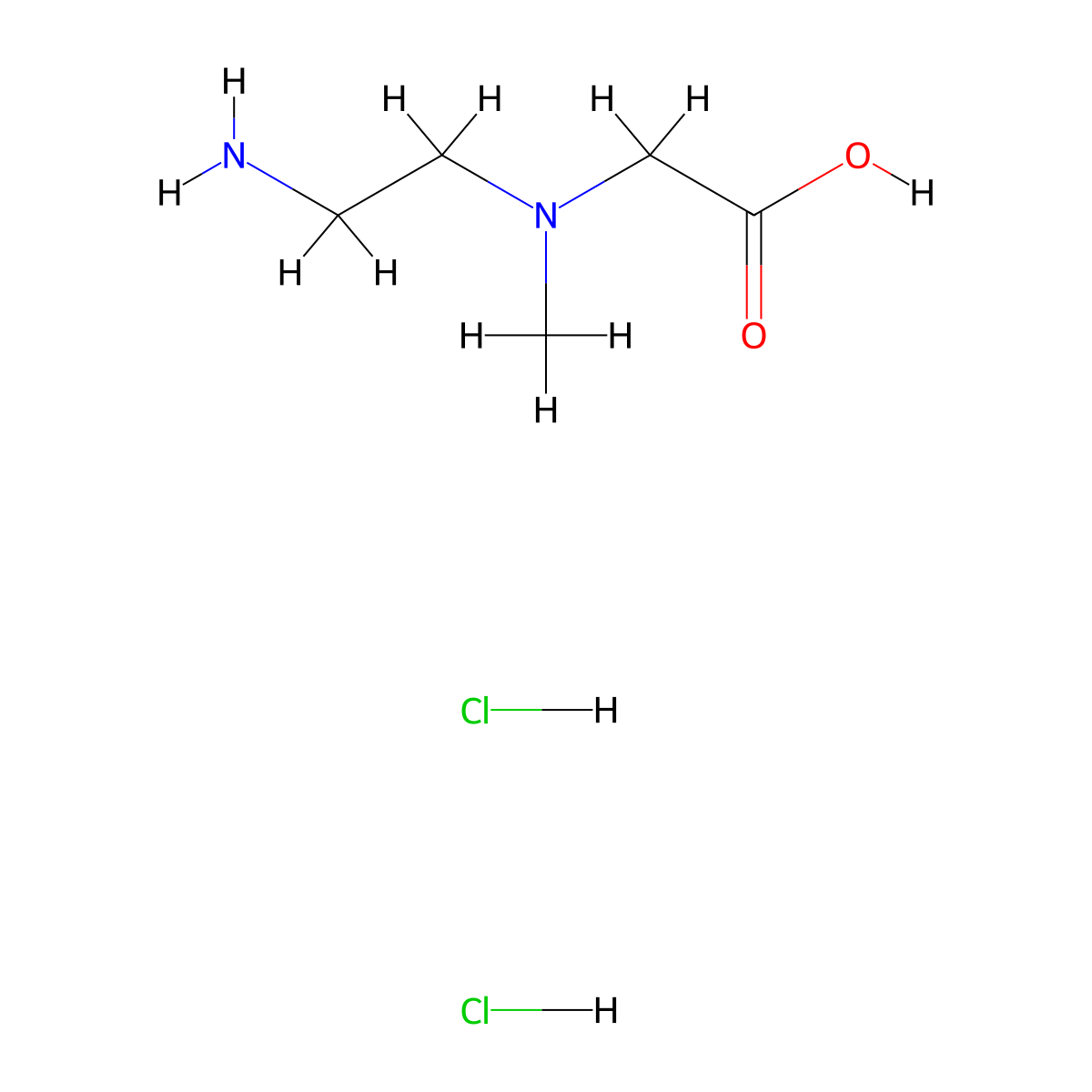 2-((2-Aminoethyl)(methyl)amino)acetic acid dihydrochloride molecular structure, CAS 1423033-75-3