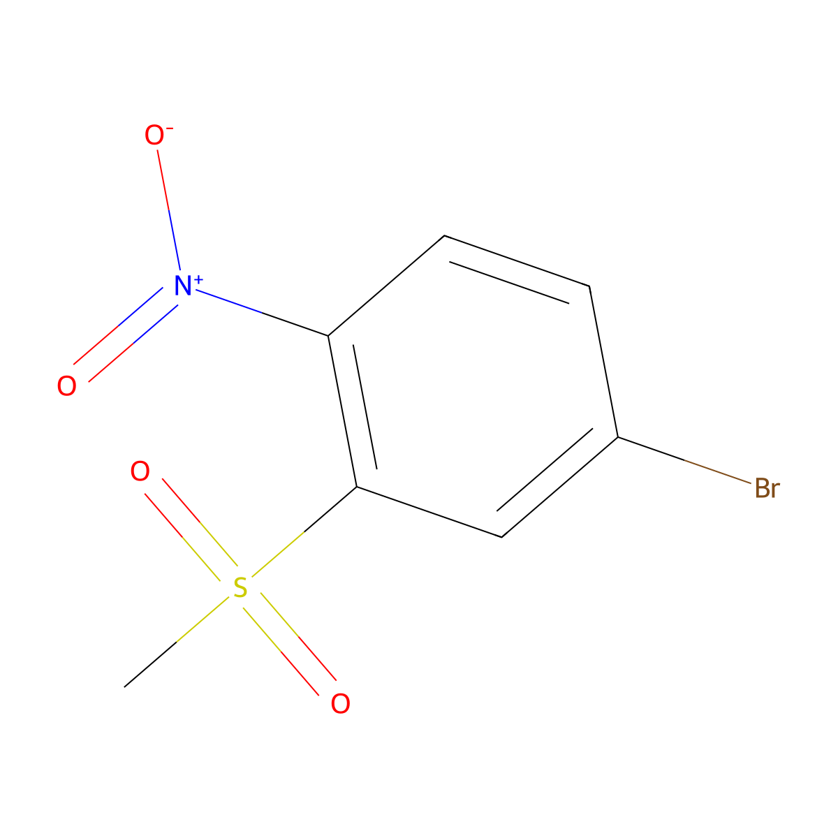 4-Bromo-2-methanesulfonyl-1-nitrobenzene molecular structure, CAS 1423033-81-1