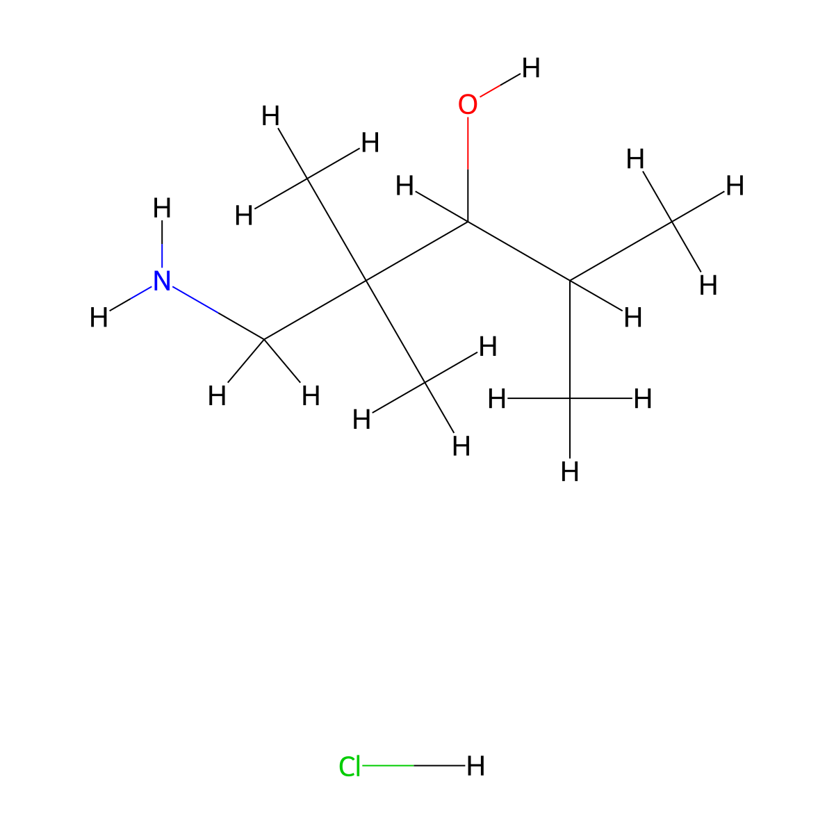 1-Amino-2,2,4-trimethylpentan-3-ol hydrochloride molecular structure, CAS 1423033-87-7
