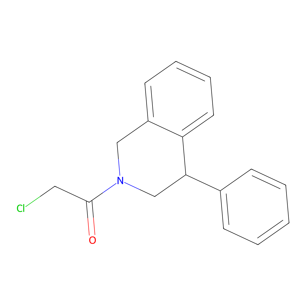 2-Chloro-1-(4-phenyl-1,2,3,4-tetrahydroisoquinolin-2-yl)ethan-1-one molecular structure, CAS 1423033-98-0