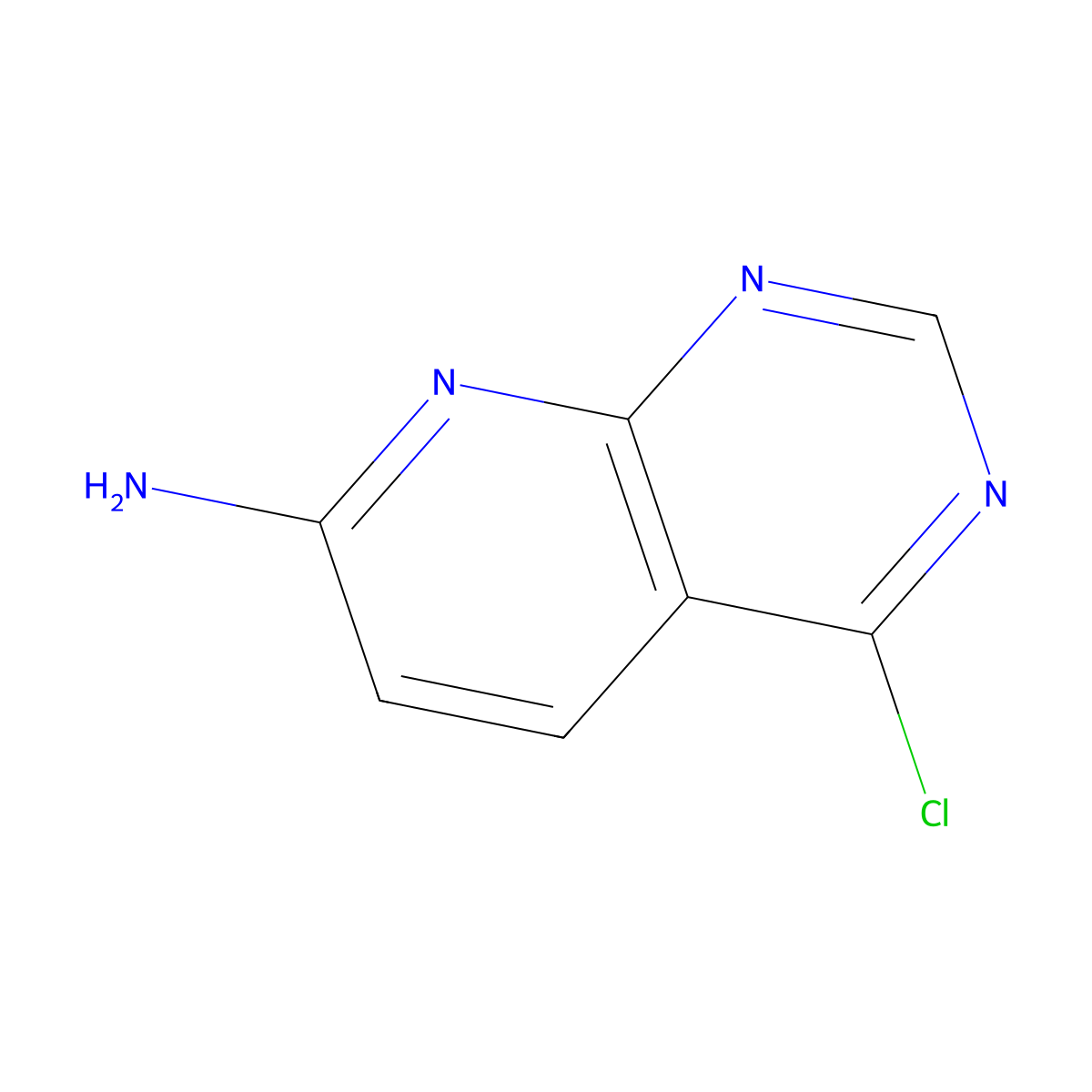 4-Chloropyrido[2,3-d]pyrimidin-7-amine molecular structure, CAS 1423034-11-0