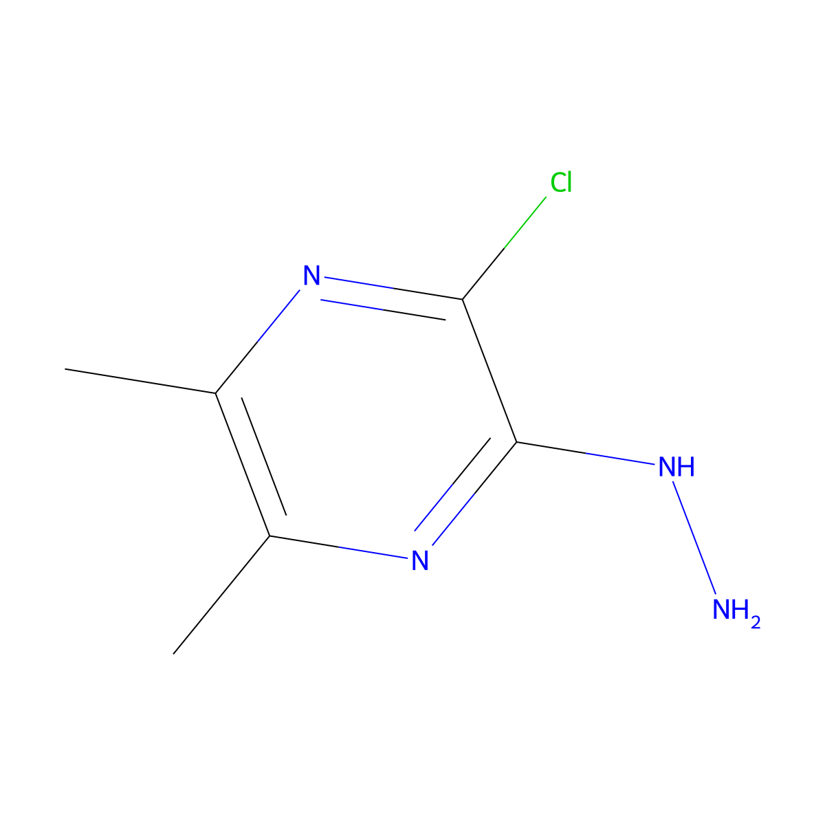 2-Chloro-3-hydrazinyl-5,6-dimethylpyrazine molecular structure, CAS 1423034-19-8
