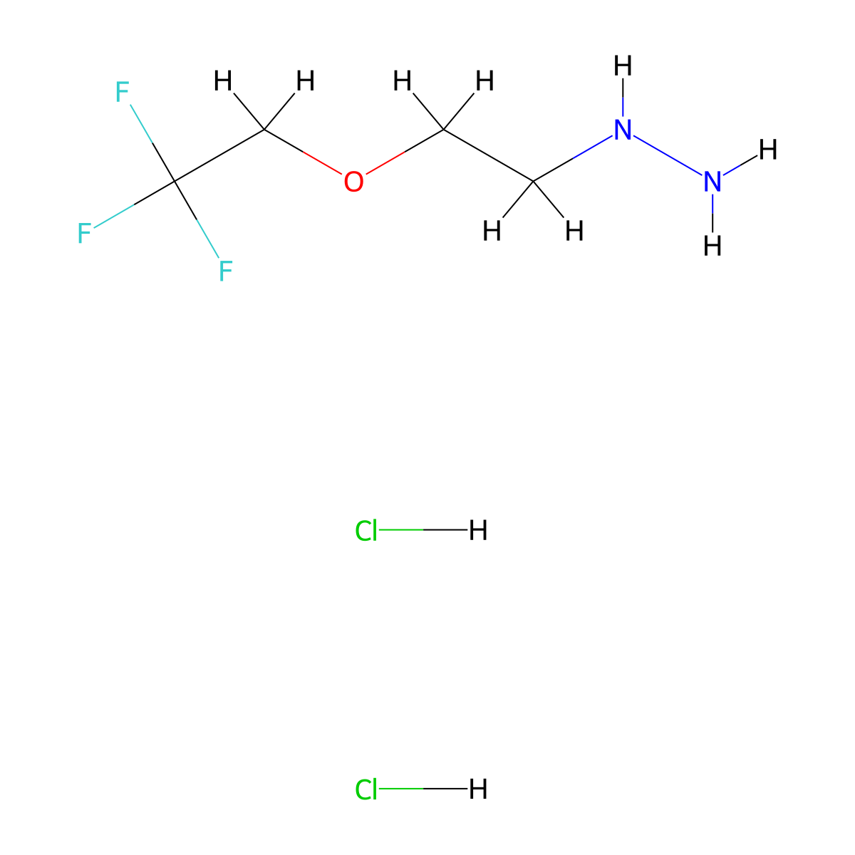 [2-(2,2,2-Trifluoroethoxy)ethyl]hydrazine dihydrochloride molecular structure, CAS 1423034-21-2