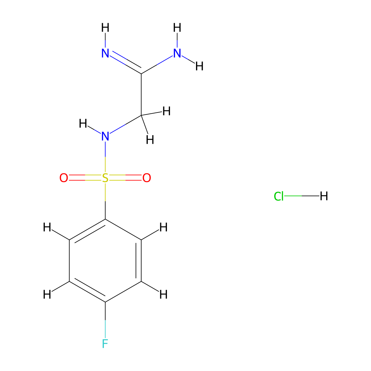 2-(4-Fluorobenzenesulfonamido)ethanimidamide hydrochloride molecular structure, CAS 1423034-26-7