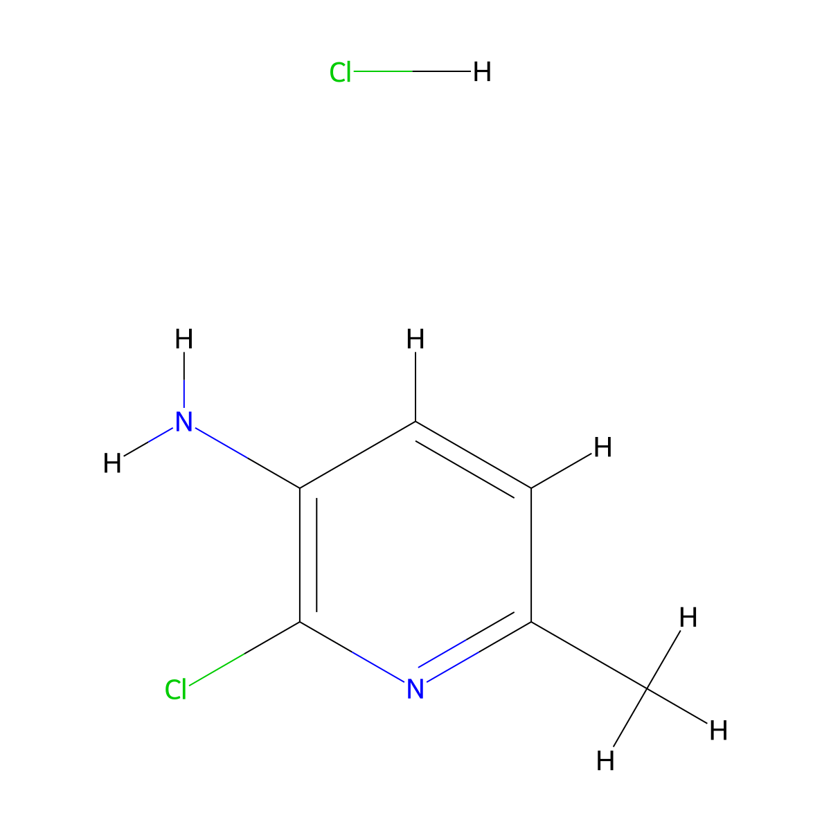 2-Chloro-6-methylpyridin-3-amine hydrochloride molecular structure, CAS 1423034-28-9
