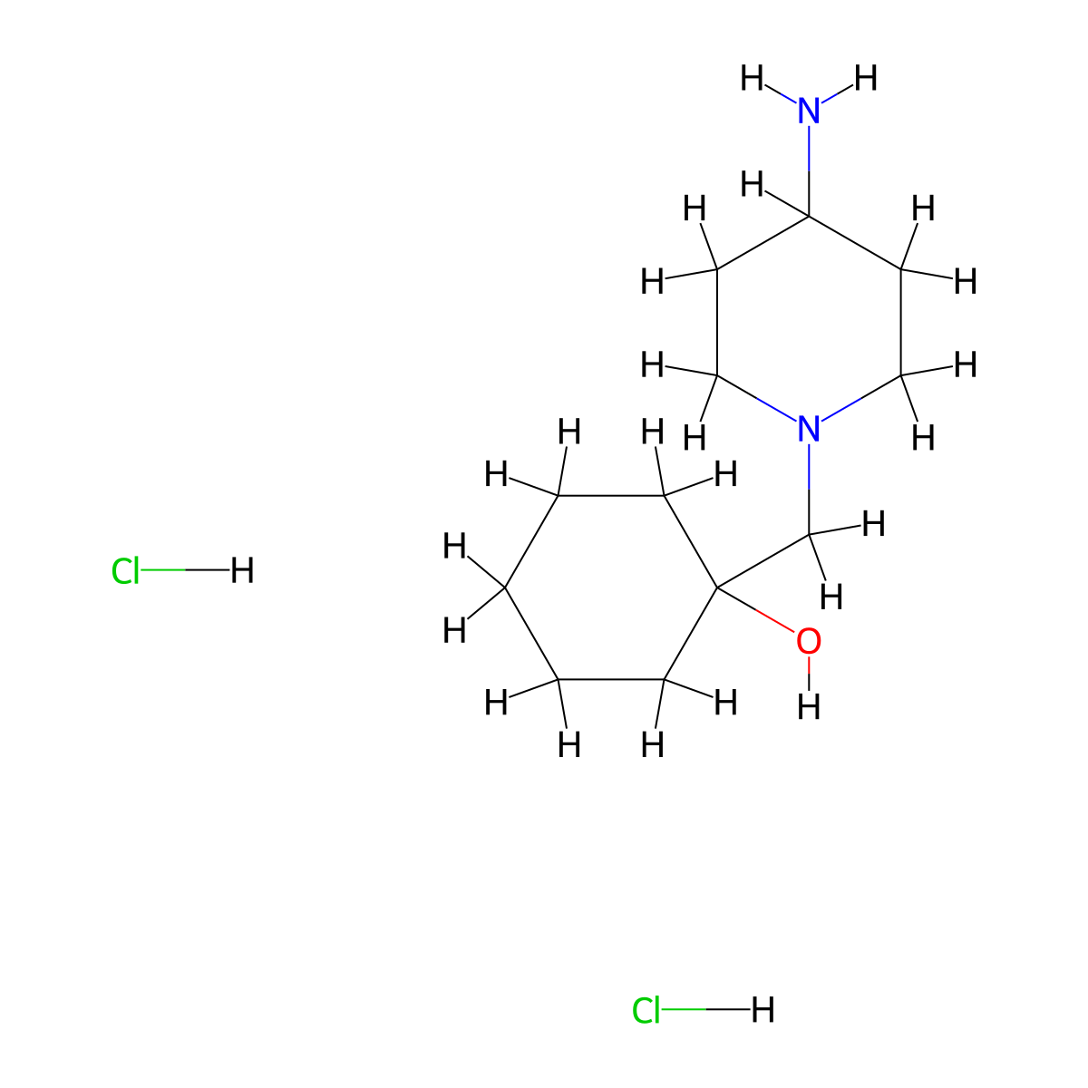 1-[(4-Aminopiperidin-1-yl)methyl]cyclohexan-1-ol dihydrochloride molecular structure, CAS 1423034-31-4
