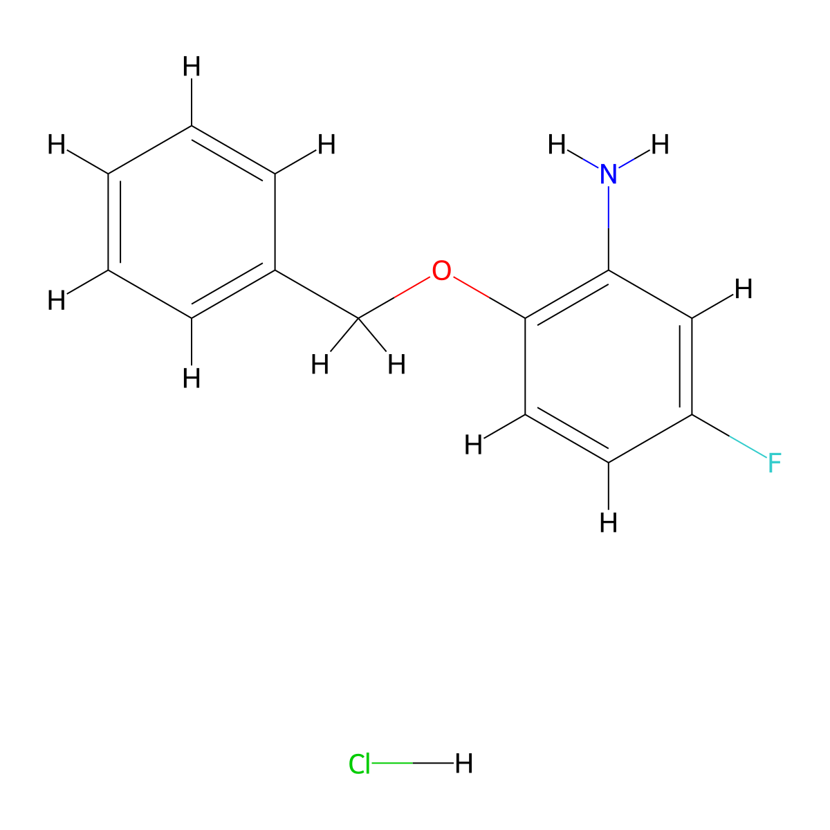 2-(Benzyloxy)-5-fluoroaniline hydrochloride molecular structure, CAS 1423034-49-4