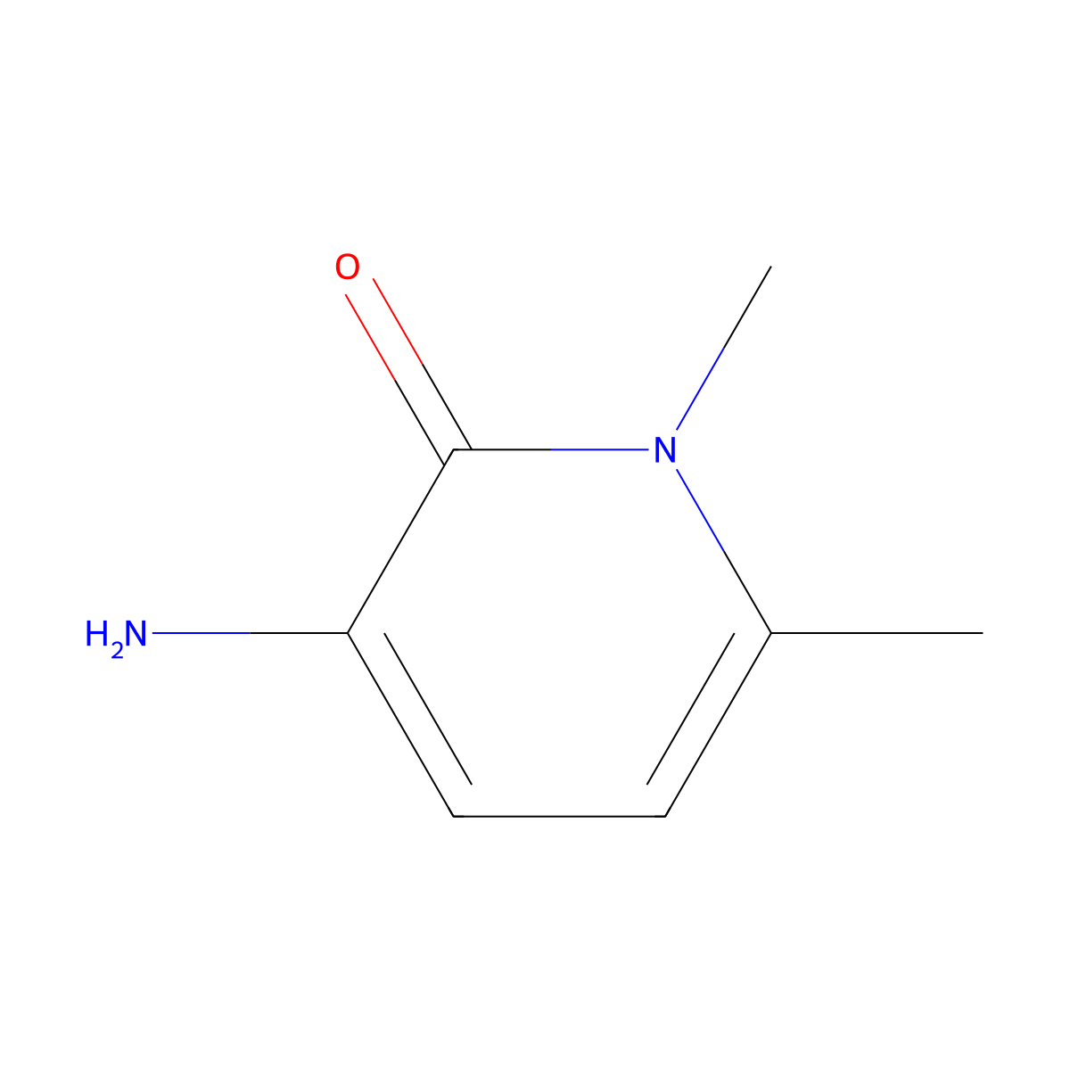 3-Amino-1,6-dimethyl-1,2-dihydropyridin-2-one molecular structure, CAS 1423034-54-1