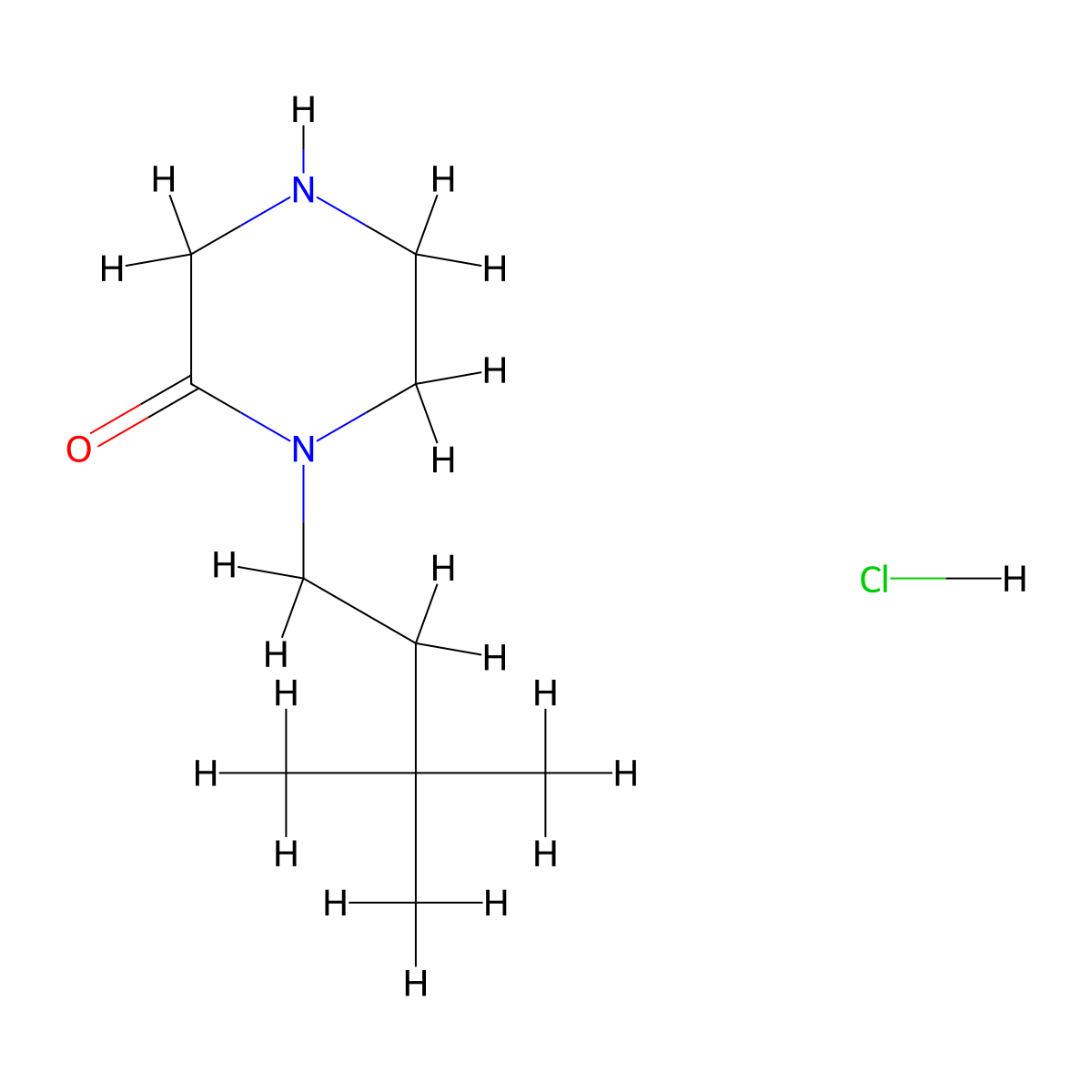 1-(3,3-Dimethylbutyl)piperazin-2-one hydrochloride molecular structure, CAS 1423034-59-6