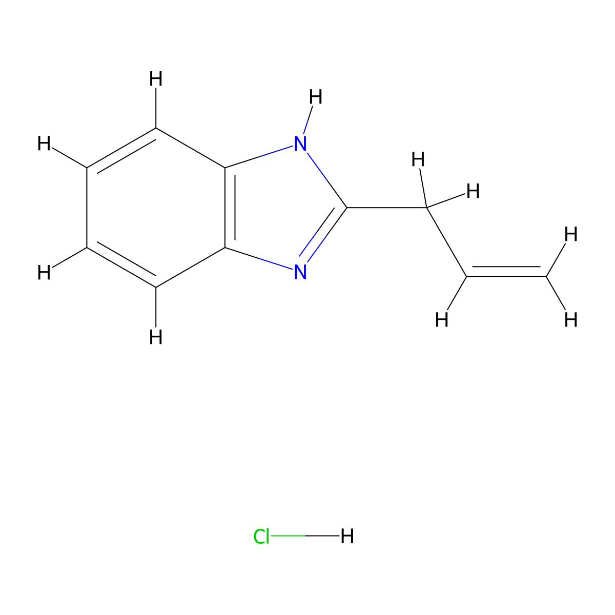 2-(prop-2-en-1-yl)-1H-1,3-benzodiazole hydrochloride molecular structure, CAS 1423034-64-3