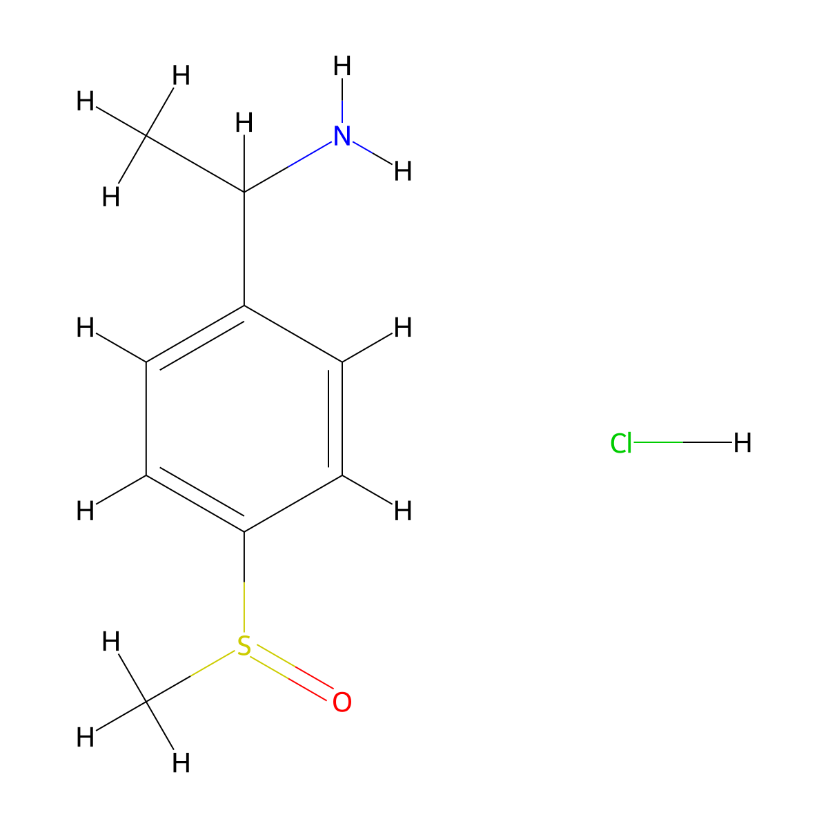 1-(4-Methanesulfinylphenyl)ethan-1-amine hydrochloride molecular structure, CAS 1423034-69-8