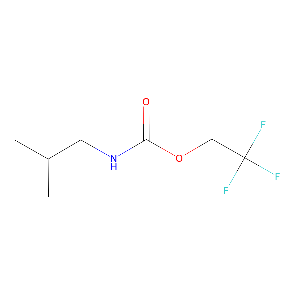 2,2,2-trifluoroethyl N-(2-methylpropyl)carbamate molecular structure, CAS 1423034-70-1