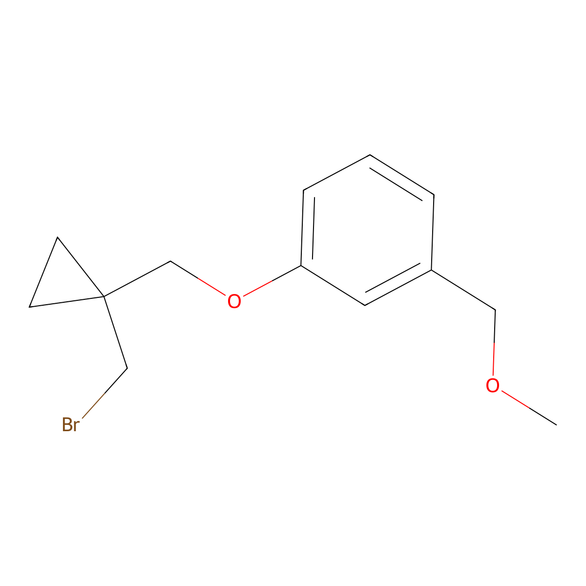 1-{[1-(Bromomethyl)cyclopropyl]methoxy}-3-(methoxymethyl)benzene molecular structure, CAS 1423035-01-1