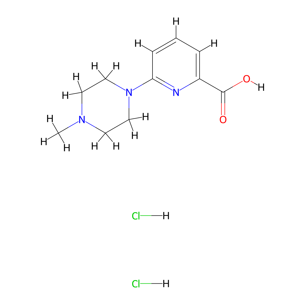 6-(4-Methylpiperazin-1-yl)pyridine-2-carboxylic acid dihydrochloride molecular structure, CAS 1423035-04-4